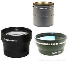 Wide + Tele Lens + Tube DMW-LA7, bundle for Panasonic DMC-FZ200, DMC-FZ200K, - £62.59 GBP