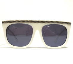 Stella McCartney Sunglasses SC0043SA 004 Ivory Square Frames with Black Lenses - £127.57 GBP