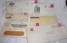 Vintage 6 Envelopes From 1894 1919, 1929,1930,1955 - $4.99