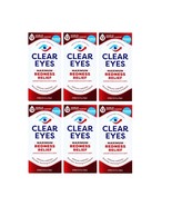 6 Pack of Clear Eyes Maximum Strength Redness Relief Eye Drops 0.5oz Each - $865.11 MXN