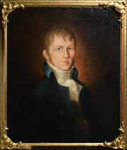 Young Gentleman Portrait by American Samuel Morse inventor of Telegraph Code 19C - £2,201.79 GBP
