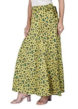 Womens skirt flared Cotton Wrap Tiger Print fashion Maxi Length 40&quot;, Fre... - $32.13