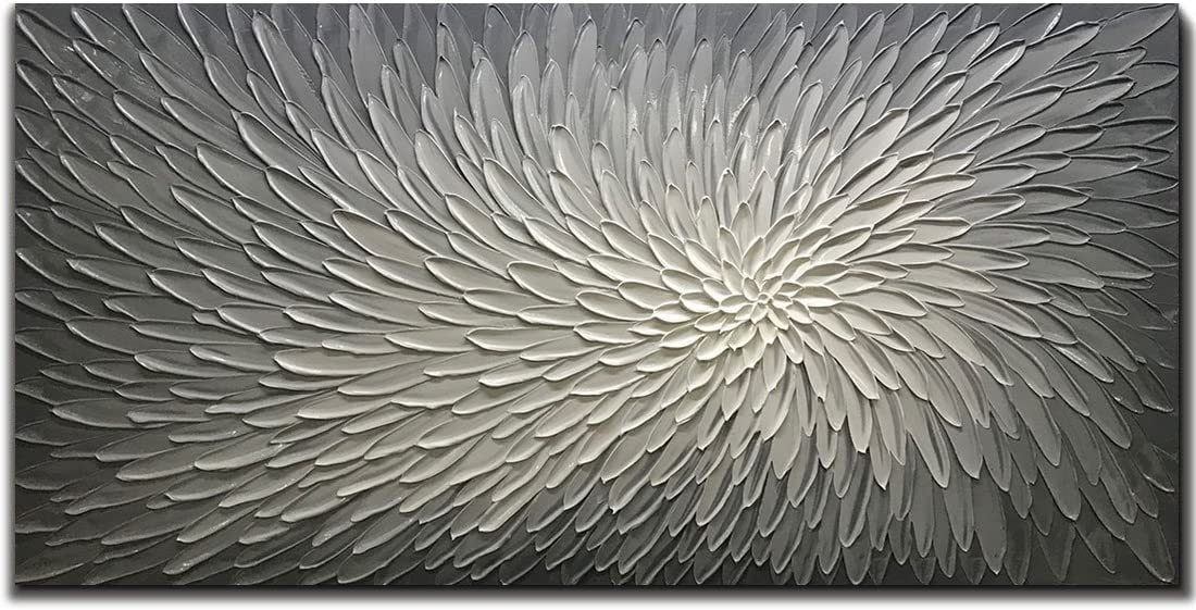 Primary image for Amei Art, 30X60 Inch Abstract Flower Textured Oil Paintings 3D Hand-Painted