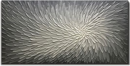 Amei Art, 30X60 Inch Abstract Flower Textured Oil Paintings 3D Hand-Painted - £248.54 GBP