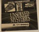 Unsolved Mysteries Tv Series Print Ad Vintage Robert Stack TPA3 - $5.93
