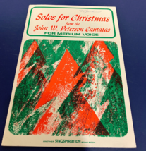 Solos for Christmas for medium voice vintage music song book - £15.26 GBP