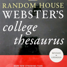 2000 Webster&#39;s College Thesaurus Random House Revised w/ Dust Jacket GstRm - $19.99