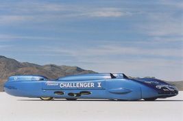 Blue Racer Challenger 1 on the Salt Flats Photography by Mo Hernandez Me... - $39.95