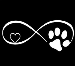 Waterproof Car Decal Sticker Dog Paw, Love Styling. Size:L (20CM*8.8CM) Glossy - £6.14 GBP