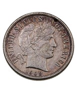1908-S 10C Barber Dime En XF État , Léger Tonifiant - $1,498.21 MXN