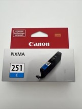 Genuine Canon PIXMA 251  Cyan  / blue  Ink Cartridge - $12.91