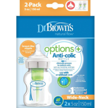 Dr Browns Options Anti-Colic With Level 1 Teat Wide Neck Feeding 150ml 2 Pack - £88.91 GBP