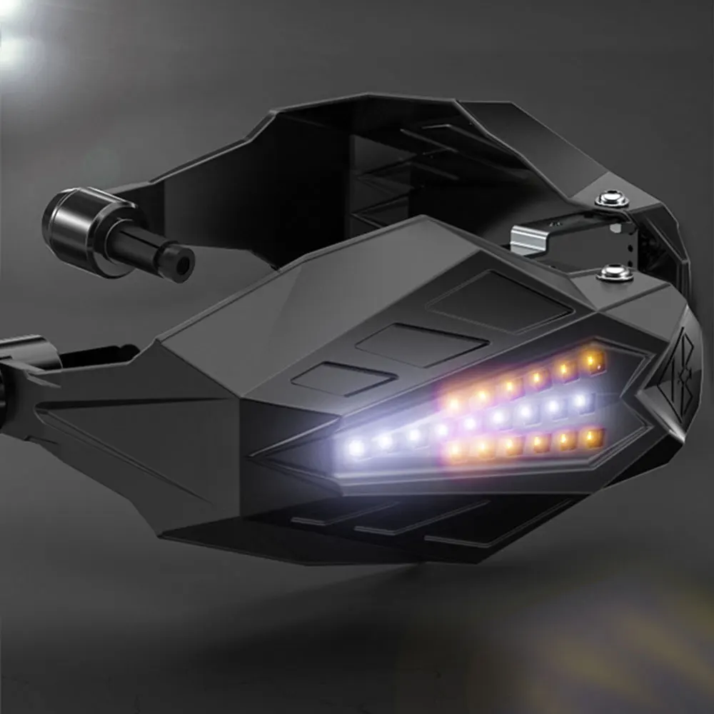 Motorcycle Hand Guards Motocross Handle Protector LED Hanuard   Vulcan 1500 Zx10 - £240.50 GBP