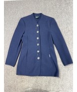 Geiger Coat Womens Small Blue Pure New Wool Button Front Metal Buttons 6... - $1,004.76 MXN
