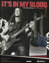 Chris Broderick Signature Jackson Pro Series Soloist HT6 &amp; HT7 Guitar Ad 2B - £3.35 GBP