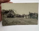 RPPC Steam Engine Threshing Crew Farm Ag Photograph Post Card Postcard U... - $23.70