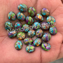 16x22 mm Oval Natural Mix Copper Turquoise Cabochon Loose Gemstone Lot - £10.28 GBP+