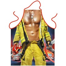 Funny Apron - Fireman Best Gift for Him Gift for Friends Joke Party - £22.36 GBP