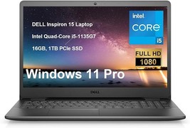 DELL 2023 Inspiron 15 Business Laptop, 15.6&quot; 1920x1080 FHD, Intel i5-113... - £751.37 GBP