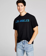 Mens T Shirt Los Angeles Black Oversized Fit Size Small AND NOW THIS $25... - $8.99