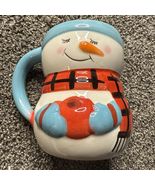 Bay Island Snowman Mug 4.25” Collectible Coffee Mug Red Blue - €7,70 EUR