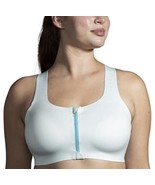 Brooks Dare Women’s Zip 2.0 Run Sports Bra 32 C/D Ice Blue Front Zip - $29.70