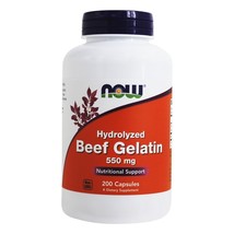 NOW Foods Beef Gelatin 550 mg., 200 Capsules - $15.25