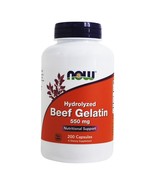 NOW Foods Beef Gelatin 550 mg., 200 Capsules - €13,13 EUR