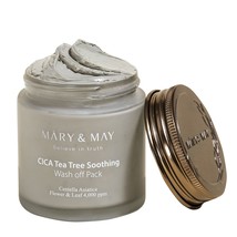 Mary&amp;May Vegan Cica Tea Tree Soothing Wash Off Pack125g, Blackhead Care, Clean P - £43.42 GBP