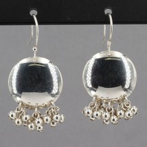 Vintage Silpada Sterling Silver Disc with Beaded Dangles Cha-Cha Earrings W0886 - £54.84 GBP