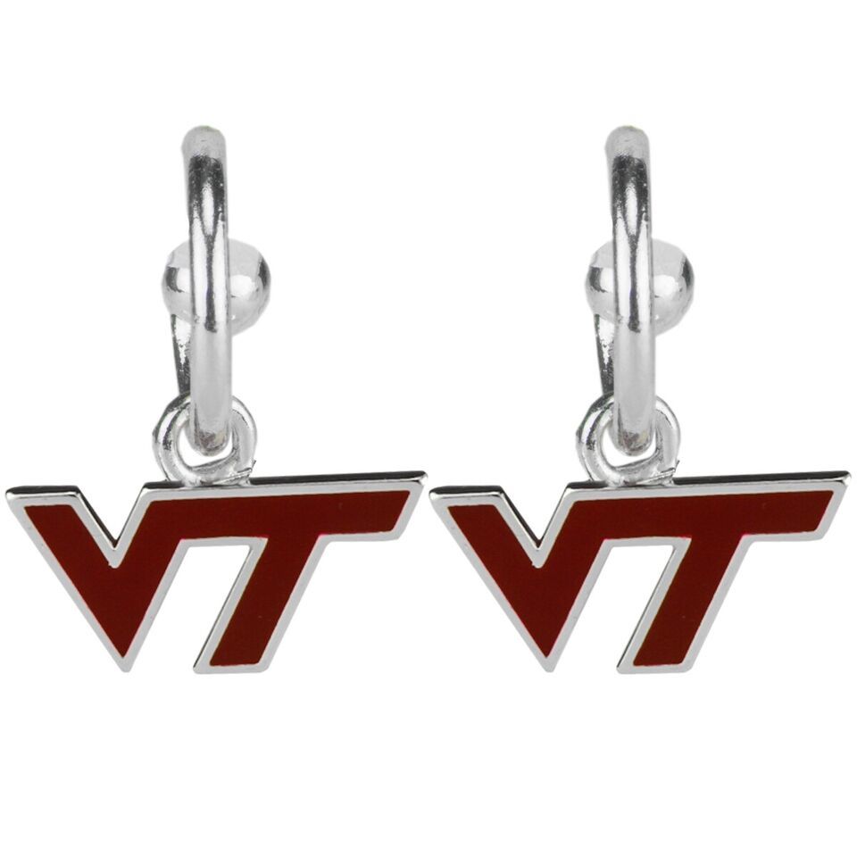 Sandol VT Virginia Tech Emma Dangle Logo Earrings