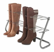Metal 4 Pair Tall Boot Storage Rack Shoe Organize Stand Rain Boot Closet... - £78.68 GBP