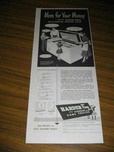 1949 Print Ad Harder-Freez Home Freezers Tyler Fixture Niles,MI - $9.03