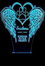 Cluck N Crow Customized Angel Wings Pet Memorial LED Color Changing Lamp with Op - £39.50 GBP