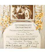 1924 Intermediate Department Promotion Certificate Signed Religious Main... - $735.75 MXN