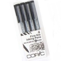 Too COPIC Multiliner A 4 pcs Black Sketch Marker Marqueur Japan Import F... - £14.94 GBP