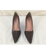 WOMEN&#39;S ANN KLIEN DARK BROWN/PINK LEATHER UPPER 8.5M HIGH HEEL SHOES - €15,10 EUR