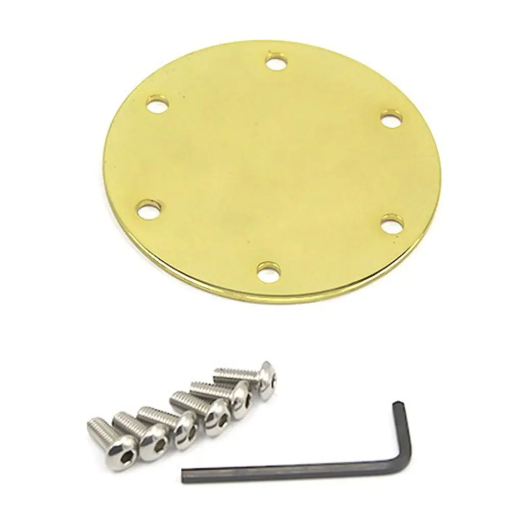 1Set Universal Steering Wheel Horn Cover Button Delete Plate Cover 6 Hole Alum - £10.99 GBP