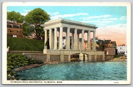 Plymouth Rock E Portico Plymouth Massachusetts Ma Unp Non Usato Wb Cartolina K11 - £2.35 GBP