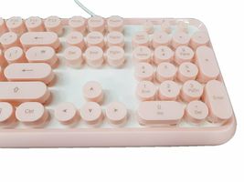 iRiver Korean English Keyboard USB Wired Membrane Bubble Keyboard for PC (Pink) image 5