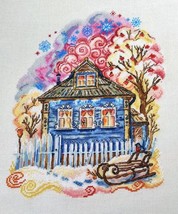 Garden House cross stitch village pattern - grandmas house embroidery co... - $16.69