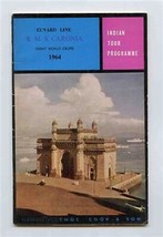 Cunard Lines Cruise Liner CARONIA Indian Tour Programme Booklet 1964  - £21.90 GBP