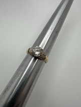 Vintage Size 8 Gold Plate 8mm CZ Cocktail Ring  - $14.26