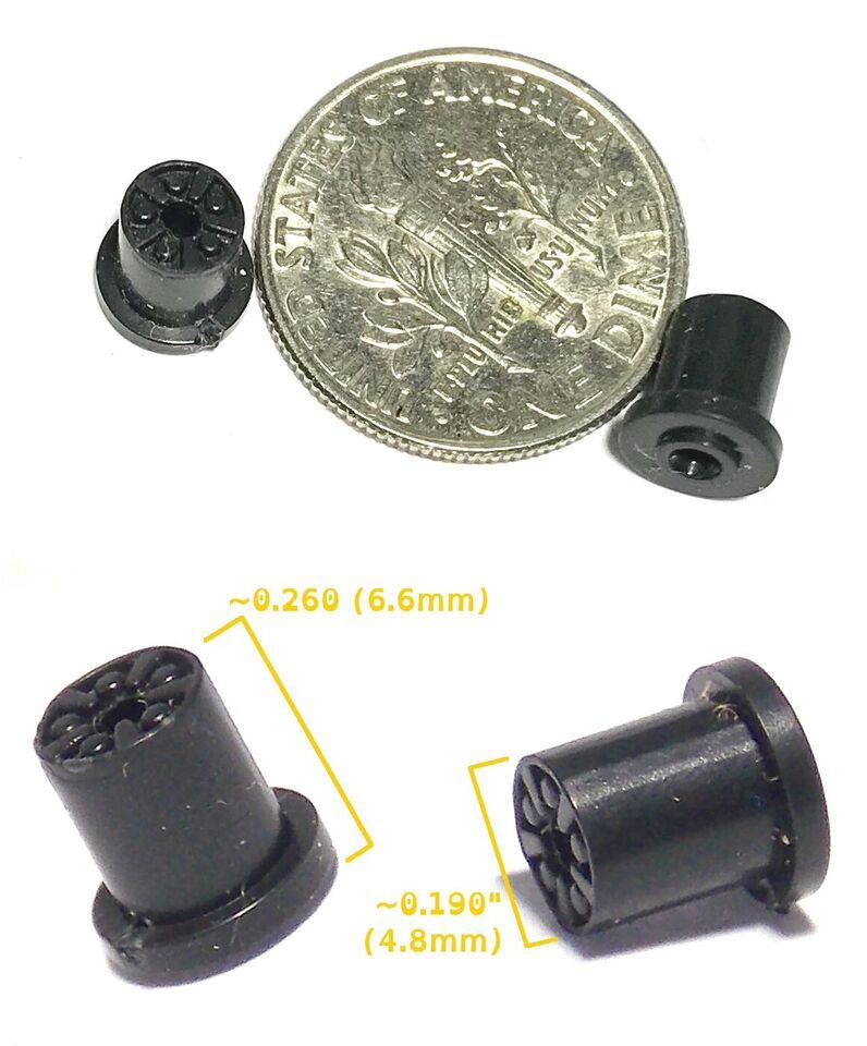 2pc BTO Newly Made Aurora T-Jet TUFF ONES Style HO Slot Car Rear Wheels ... - $1.49