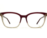 L.A.M.B Eyeglasses Frames LA084 BUR Red Clear Beige Striped 53-17-140 - $55.88