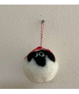 Needle Felted Christmas Sheep Ornament - $22.00