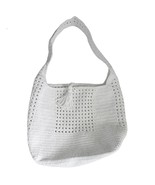 Hand-Knitted White Crochet Bag | Macrame Cotton Yarn | Chic Crossbody To... - $57.62