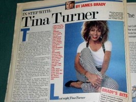 TINA TURNER PARADE NEWSPAPER SUPPLEMENT VINTAGE 1987 - £23.83 GBP