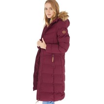 Trespass Audrey Waterproof Padded Hooded Long Jacket Dark Cherry UK 14  ... - £38.43 GBP