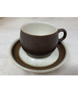 Denby English speckled Brown Rams Head Cup &amp; Saucer Set - £16.43 GBP